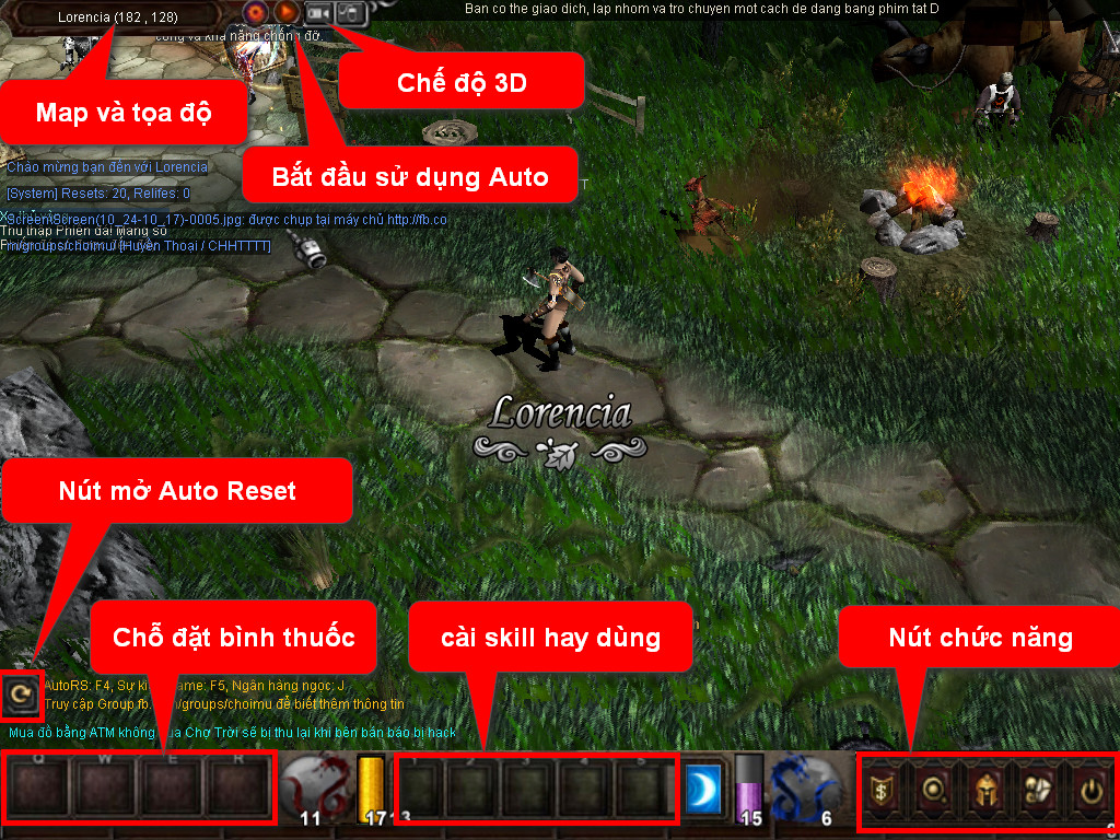 Chức năng chính của Game MU Thiên Mệnh